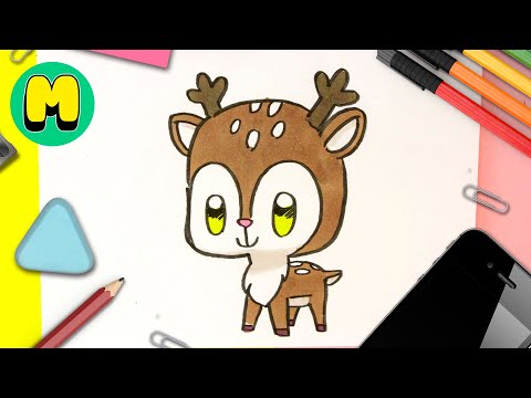 ¡Aprende a dibujar un ciervo kawaii fácil y rápido!