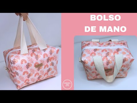 DIY- CÓMO HACER UN BOLSO DE MANO / Tutorial de neceser con manijas / coser bolso