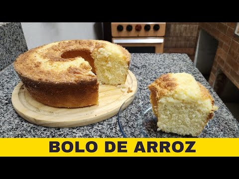 BOLO DE ARROZ (SEM GLÚTEN) | MOLHADINHO E SABOROSO