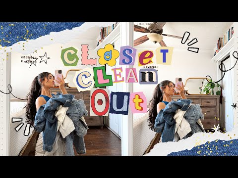 EXTREME CLOSET CLEAN OUT *organizing my hot mess of a closet for FALL🍯🍂