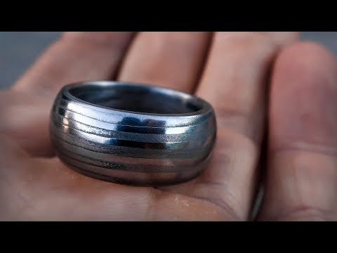 Hand Forged Damascus Ring