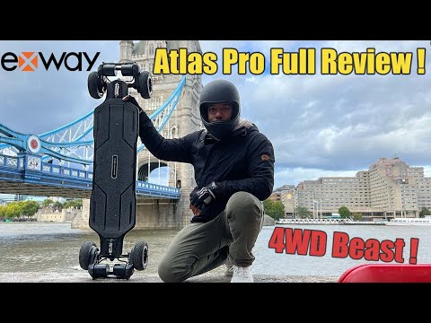 Exway Atlas Pro 4WD Electric skateboard Full Detailed HONEST Review