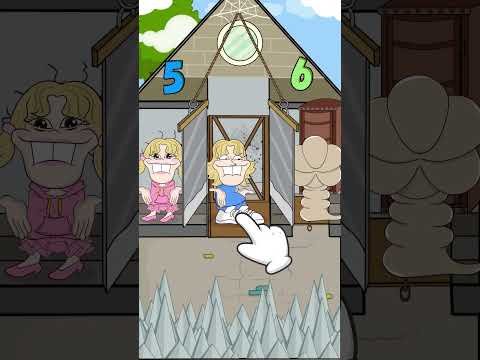 Meme67 + 76 girl huye de Demogorgon . Casa laberinto con rompecabezas # juego #riddle