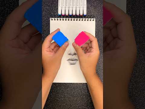 Creative Art Technique 💖💙 #artwork #creative #shortsart