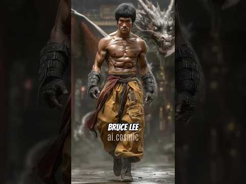 Famous Actors Strike Epic Poses in AI Cosmic Style 🌌🔥 (Unreal Transformations) #brucelee