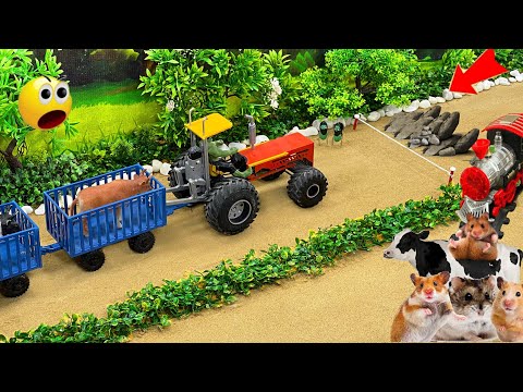 Diy tractor trolley pickup cow,pig,sheep farm animal science project  @CreativeTractor