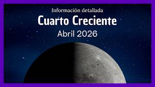 ▶ EXPLICACIÓN ASTROLOGÍA LUNA EN EL CUARTO CRECIENTE ABRIL 2026 ✅ DÍA HORA CONSTELACIÓN SIGNO 2026