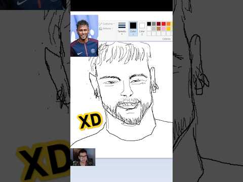 DIBUJANDO SOLO CON EL MOUSE #neymar #neymarjr #dibujosfaciles #drawing #memedrawing