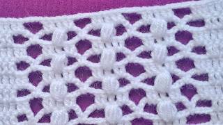 Punto de Encaje a Ganchillo Fácil de Tejer para Principiantes/Easy Crochet Pattern/Ponto de Crochê