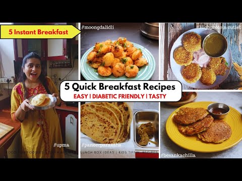 5 Breakfast recipes 😋 #easy and #lesstimetaking #20min @FoodForFoodiesIndia