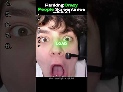 Ranking Insane People SCREEN TIMES 😭 #shorts