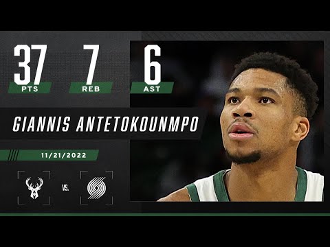 Giannis Antetokounmpo Stuffs Stat Sheet With Pts Reb Ast Vs