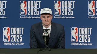 Cooper Flagg's First Press Conference after being drafted by the Dallas Mavericks