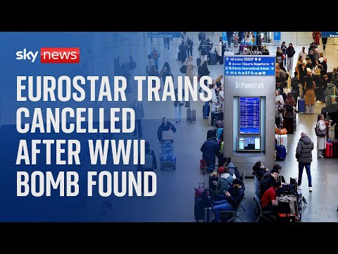 Eurostar services between London and Paris suspended due to unexploded bomb