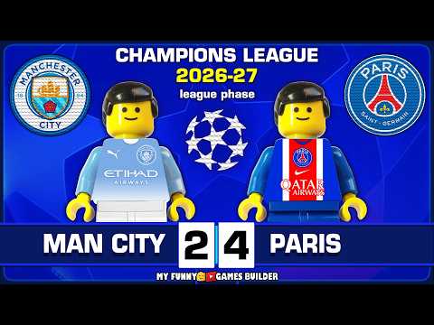 Man City vs PSG 2-4 | Champions League 2026/27 Goals &amp; Highlights Lego Football (league phase)