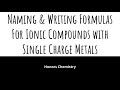 Ionic Compounds and Their Formulas