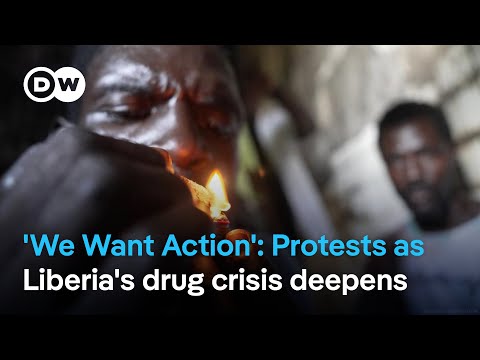YouTube video thumbnail: 'We Want Action': Protests as Liberia's Drug Crisis Deepens