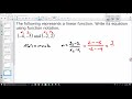 Exploring Linear Functions