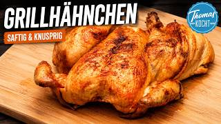 So wird Grillhähnchen richtig saftig und knusprig