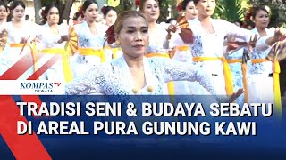 Tradisi Seni Dan Budaya Sebatu Disajikan Di Areal Pura Gunung Kawi