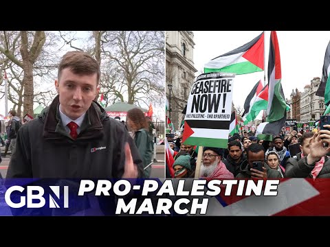 Pro-Palestine MARCH through central London today as police remain on alert for hatred and racism