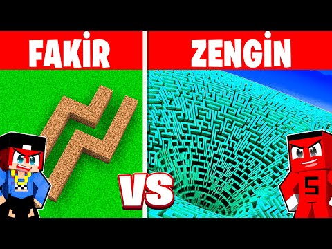 EN ZENGİN vs EN FAKİR LABİRENT YAPI KAPIŞMASI !! - Minecraft