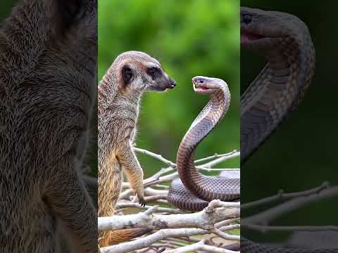 Friendship cobra snake and mongoose are discussing #wildlife #snake #animals
