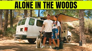 2 DAYS OFF-GRID VAN CAMPING IN THE WOODS!