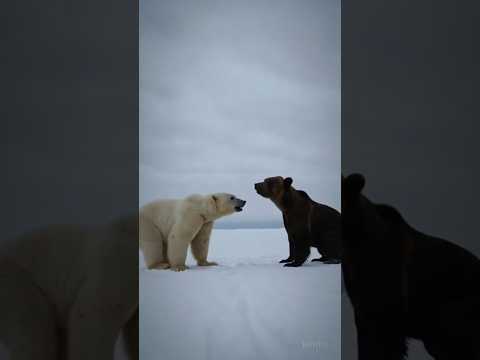 북극곰과 그리즐리베어의 영혼의 다이다이 | Legendary Clash: Polar Bear vs Grizzly Bear #wildlife