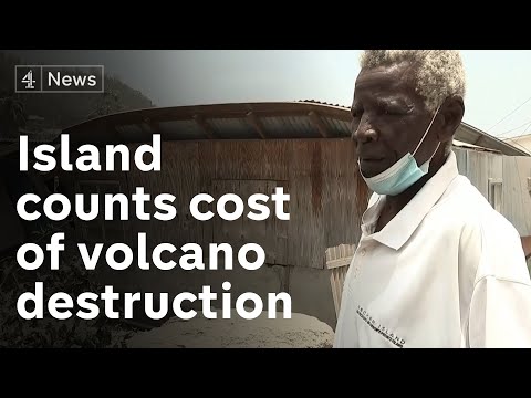 YouTube video thumbnail: Island Counts Cost of Volcanic Eruption