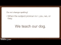 Pronoun-Verb Agreement Exercises