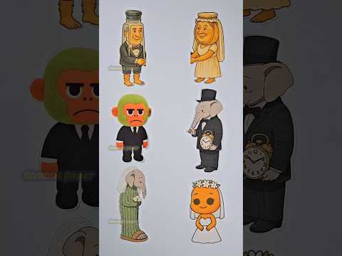 Italian Brainrot Wedding Ceremony Paper Matching Puzzle #italianbrainrot #trending