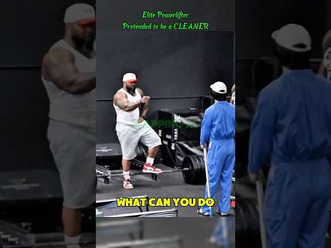 Elite Powerlifter Pretended to be a CLEANER #trolllife #gym#funny