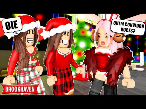 AS MENINAS ENTRARAM ESCONDIDAS NA FESTA DE NATAL 🎄 | Historinhas Brookhaven RP | Roblox