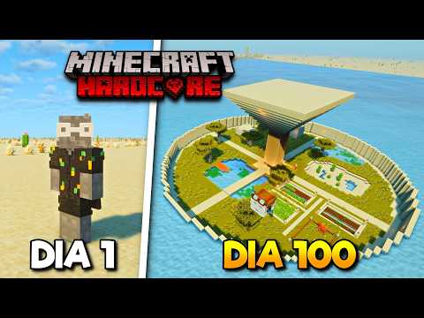 100 Días en un DESIERTO SUPERPLANO en Minecraft Hardcore