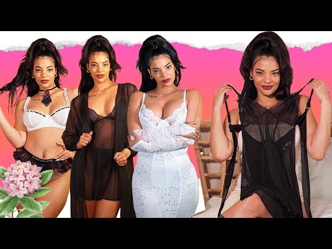 [4K] 2025 Transparent Try-On Haul | See-Through Sleepwear, Lace Lingerie Try Onn Haul #sleepwear
