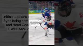 Initial reactions to Troy Ryan being hired as GM AND Head Coach of PWHL San Jose: