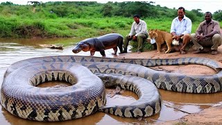 Giant Python Meets Lions | Nature’s Unexpected Encounters