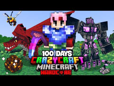 Tôi Sinh Tồn 100 Ngày Minecraft CRAZYCRAFT Siêu Khó !!