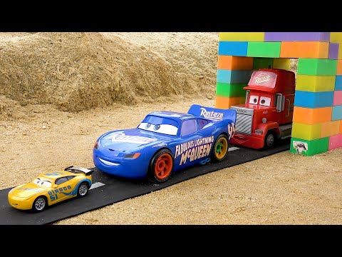 Disney cars play with magic block | More videos construction trucks funny