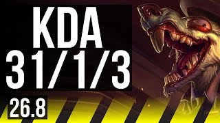 TWITCH & Leona vs ASHE & Seraphine (ADC) | Good KDA: 31/1/3, 57K damage | NA Master | 26.8