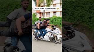 FRIENDS vs Best FRIENDS✅😂 #farazstuntrider #superbikes #hayabusa #bikers #bike