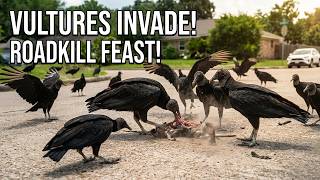 Black Vultures Invade for Roadkill Feast