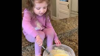 Making cornbread with my daughter
