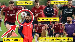 Just NoW🔴 SESKO On Fire🔥Today Training! Cunha, mbuemo.! Benjamin Sesko Magic in Man United Training💥