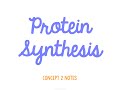 Molecular Biology Concepts and Processes