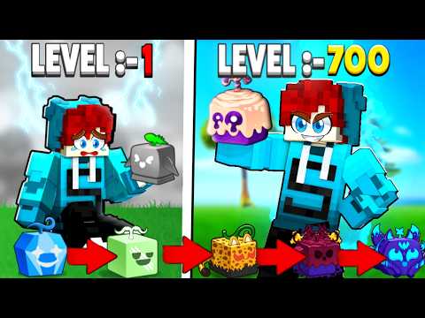 Noob To Pro But Every 100 Levels I Have To Roll A Fruit! [Blox Fruits Hindi]