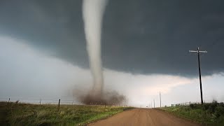 DRIVING UP CLOSE TO A WILD TORNADO - Arnett Oklahoma May 18, 2025