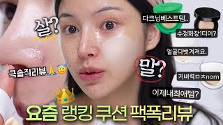 이 쿠션은 사지 말고 통장 아껴🙏(많이)솔직한 여름 쿠션 리뷰🔥+지속력테스트| 클리오/정샘물/vdl/이지듀/네이밍
