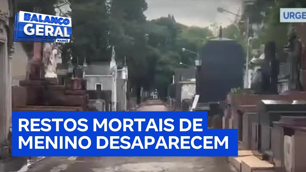 Restos mortais de menino desaparecem de cemitério em Ribeirão Pires SP
